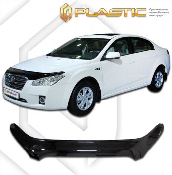 3 399 р. Дефлектор капота CA-Plastik exclusive FAW Besturn B50 рестайлинг (2012-2017) (Classic черный, Без надписи)  с доставкой в г. Кемерово. Увеличить фотографию 1