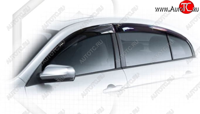 2 969 р. Дефлектора окон CA-Plastic  FAW Besturn B50 (2012-2017) рестайлинг (Classic полупрозрачный)  с доставкой в г. Кемерово
