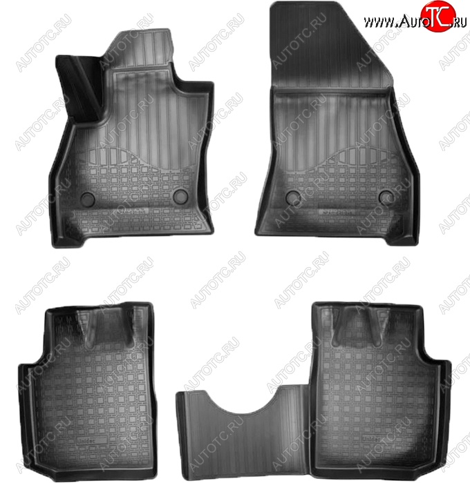2 279 р. Коврики салонные Noplast (3D) Fiat 500L 300,350 дорестайлинг (2012-2018) (Черные)  с доставкой в г. Кемерово