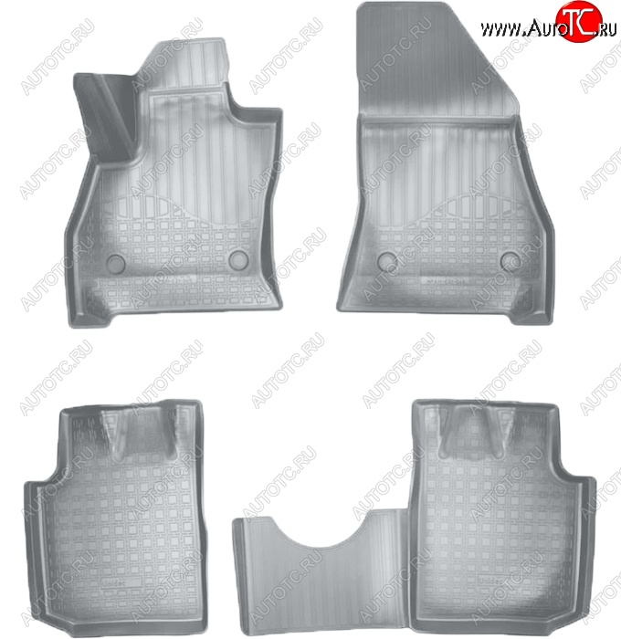 2 759 р. Коврики салонные Noplast (3D)  Fiat 500L  300,350 (2012-2022) дорестайлинг, рестайлинг (Серые)  с доставкой в г. Кемерово
