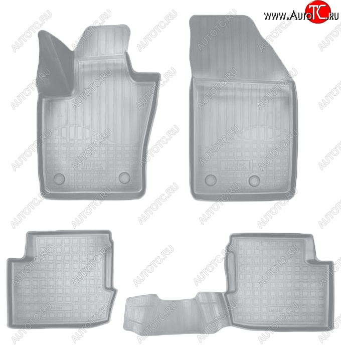 2 759 р. Коврики салонные Noplast (3D)  Fiat 500X  334 (2014-2023) дорестайлинг, рестайлинг (Серые)  с доставкой в г. Кемерово