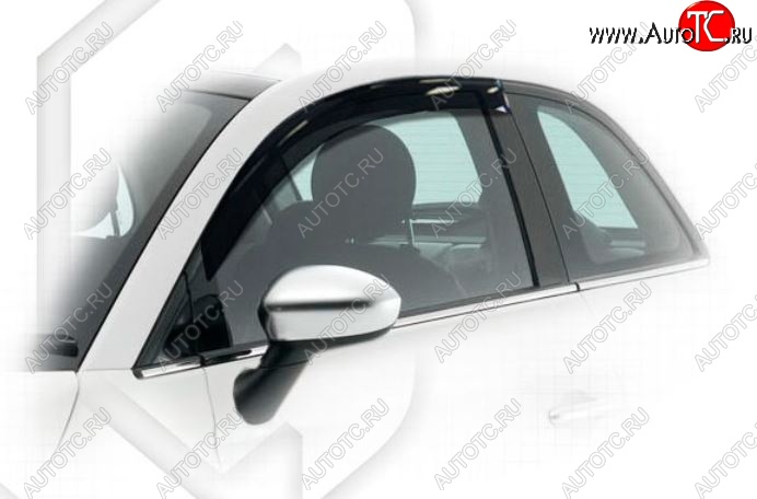 1 839 р. Дефлектора окон CA-Plastiс Fiat 500 312,FF дорестайлинг хэтчбэк 3 дв. (2007-2015) (Classic полупрозрачный, Без хром.молдинга)  с доставкой в г. Кемерово