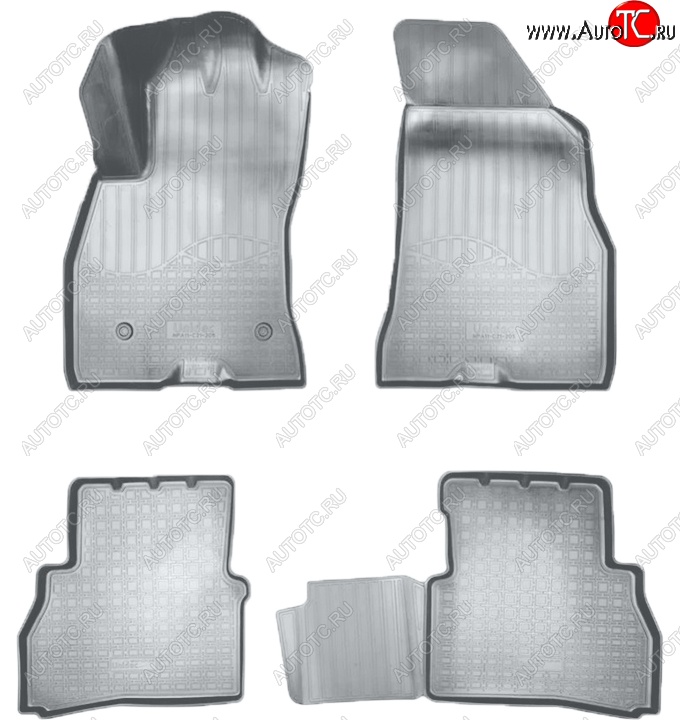 3 599 р. Коврики салонные Noplast (3D)  Fiat Doblo  263 (2015-2022) рестайлинг (Серые)  с доставкой в г. Кемерово