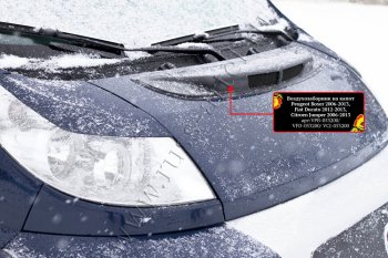 1 859 р. Воздухозаборник на капот (без скотча) RA  CITROEN Jumper  250 (2006-2014), Fiat Ducato  250 (2006-2014), Peugeot Boxer  250 (2006-2014) (Поверхность: Глянец (под покраску), Неокрашенный)  с доставкой в г. Кемерово. Увеличить фотографию 2