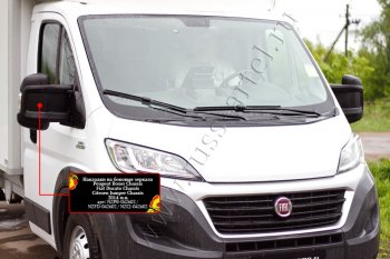 1 269 р. Накладки на боковые зеркала (шагрень) RA Fiat Ducato 290 (2014-2025) (Неокрашенные)  с доставкой в г. Кемерово. Увеличить фотографию 3