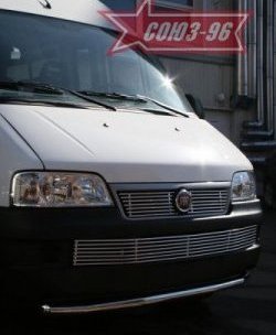 11 564 р. Защита переднего бампера одинарная Souz-96 (d60) Fiat Ducato 250 (2006-2014)  с доставкой в г. Кемерово. Увеличить фотографию 2