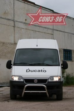 10 844 р. Защита переднего бампера Souz-96 (d60) Fiat Ducato 250 (2006-2014)  с доставкой в г. Кемерово. Увеличить фотографию 2