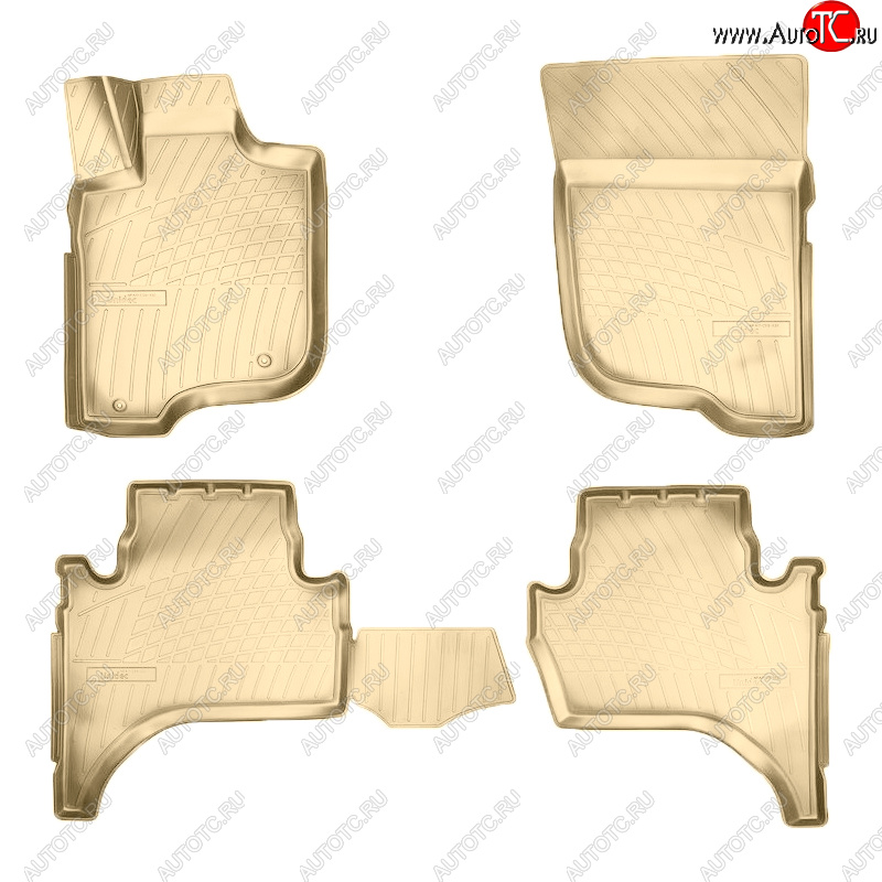 3 389 р. Коврики салона Norplast Unidec Mitsubishi L200 4  дорестайлинг (2006-2014) (Цвет: бежевый)  с доставкой в г. Кемерово