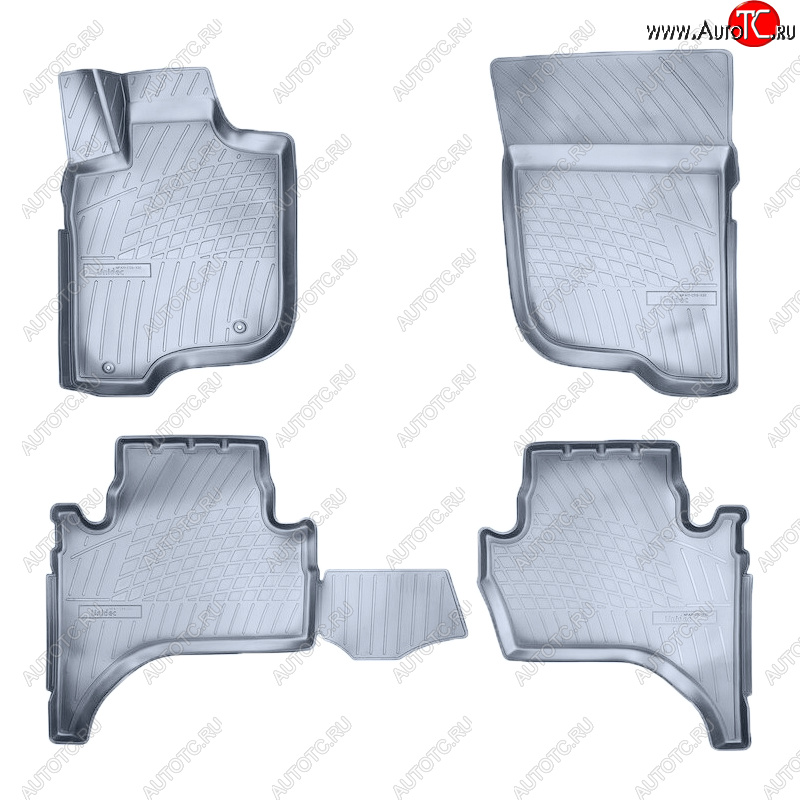 3 179 р. Коврики салона Norplast Unidec  Fiat Fullback (2016-2018), Mitsubishi L200  4 (2006-2016) (Цвет: серый)  с доставкой в г. Кемерово