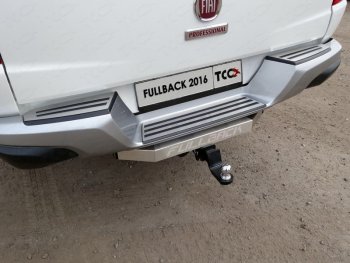 Фаркоп (тягово-сцепное устройство) TCC (надпись Fullback, с задним бампером) Fiat Fullback (2016-2018) (Оцинкованный, шар E)