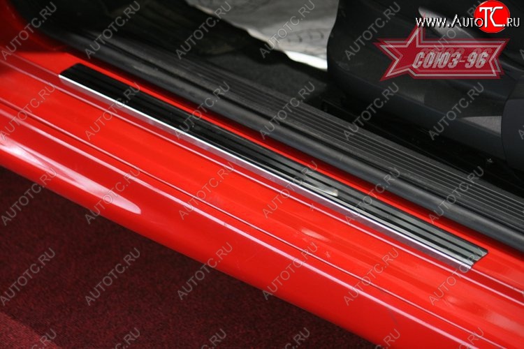 2 114 р. Накладки на внутренние пороги 3-дв. Souz-96 (без логотипа) Fiat Grande Punto (2005-2012)  с доставкой в г. Кемерово