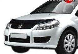 2 489 р. Дефлектор капота NovLine Suzuki SX4 YA21S,YB21S дорестайлинг, хэтчбэк (2006-2011)  с доставкой в г. Кемерово. Увеличить фотографию 1