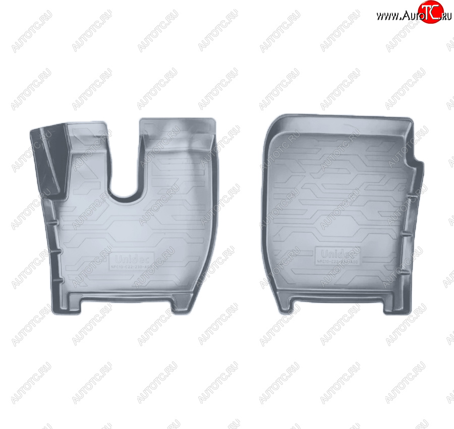 2 499 р. Коврики салона Norplast Unidec  Ford F-MAX  шасси (тягач) (2018-2025) (Цвет: серый)  с доставкой в г. Кемерово