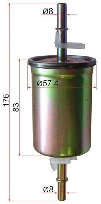 Топливный фильтр SAT Ford C-max ( Mk1,  Mk2) (2007-2015), Ford Focus  1 (1998-2005), Mazda 3/Axela ( BK,  BL) (2003-2013), Volvo C30  хэтчбэк 3 дв. (2006-2009), Volvo S40  MS седан (2004-2012), Volvo V50 (2004-2012)