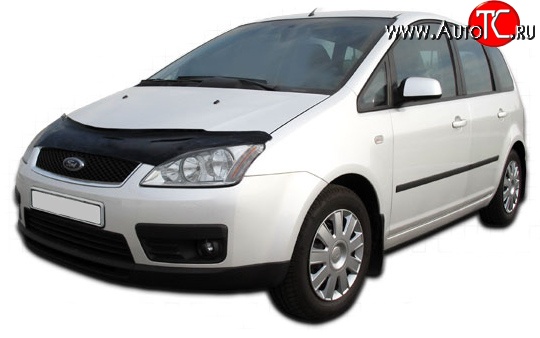 2 599 р. Дефлектор капота NovLine (черный)  Ford C-max  Mk1 (2007-2010) рестайлинг  с доставкой в г. Кемерово