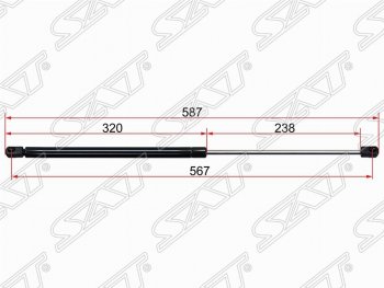 Газовый упор крышки багажника SAT Ford C-max  Mk1 (2003-2010) доресталинг, рестайлинг