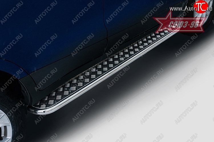 12 914 р. Защита порогов с листом Souz-96 (d42). Ford EcoSport дорестайлинг (2013-2019)  с доставкой в г. Кемерово