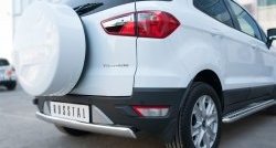 15 649 р. Защита заднего бампера (Ø75x42 мм, нержавейка) Russtal Ford EcoSport дорестайлинг (2013-2019)  с доставкой в г. Кемерово. Увеличить фотографию 2