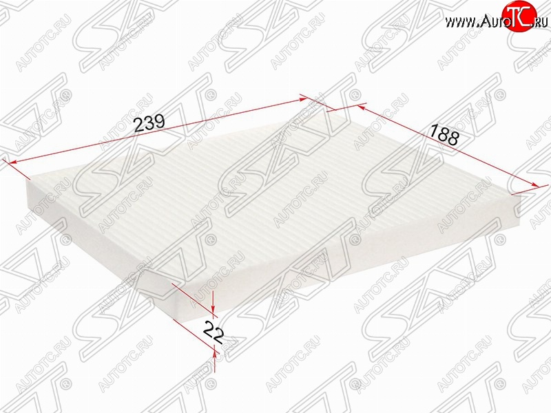 191 р. Фильтр салонный SAT (239х188х22 mm)  Ford EcoSport - Fiesta  6  с доставкой в г. Кемерово
