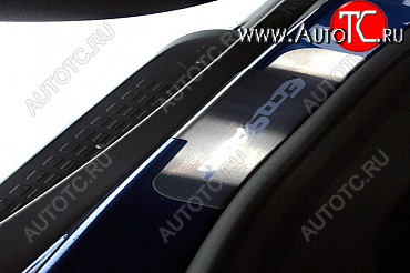 665 р. Накладки на внутренние пороги салона Souz96 (без логотипа)  Ford EcoSport (2013-2019) дорестайлинг  с доставкой в г. Кемерово