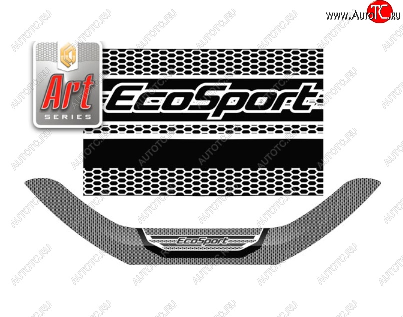 2 559 р. Дефлектора окон CA-Plastic  Ford EcoSport  B515 (2017-2019) рестайлинг (Серия Art графит)  с доставкой в г. Кемерово