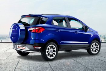 Защита заднего бампера Slitkoff (d57) Ford EcoSport  B515 (2017-2019) рестайлинг