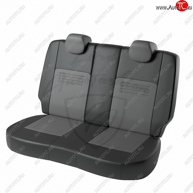 6 799 р. Чехлы для сидений (Titanium) Lord Autofashion Турин (экокожа)  Ford EcoSport ( B515) (2013-2019) дорестайлинг, рестайлинг (Чёрный, вставка серая)  с доставкой в г. Кемерово
