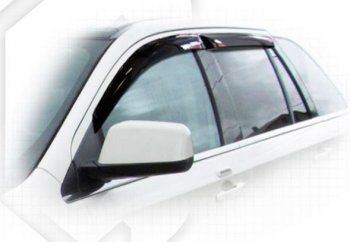 Дефлектора окон CA-Plastiс Ford Edge U387 дорестайлинг (2006-2010) (Classic полупрозрачный, Без хром.молдинга)