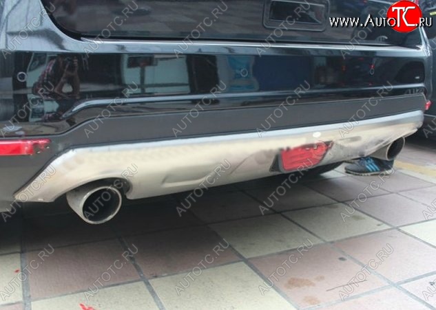 36 899 р. Накладка на задний бампер (рестайлинг) CT Ford Edge U387 дорестайлинг (2006-2010) (Неокрашенная)  с доставкой в г. Кемерово