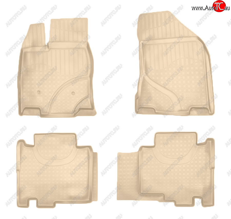 3 459 р. Коврики салона Norplast Unidec  Ford Edge  CD539 (2015-2025) дорестайлинг, рестайлинг (Цвет: бежевый)  с доставкой в г. Кемерово