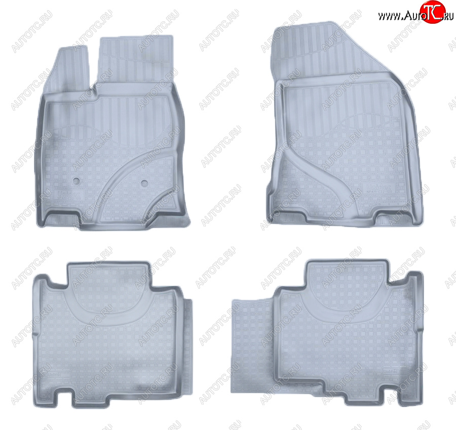 3 459 р. Коврики салона Norplast Unidec  Ford Edge  CD539 (2015-2025) дорестайлинг, рестайлинг (Цвет: серый)  с доставкой в г. Кемерово