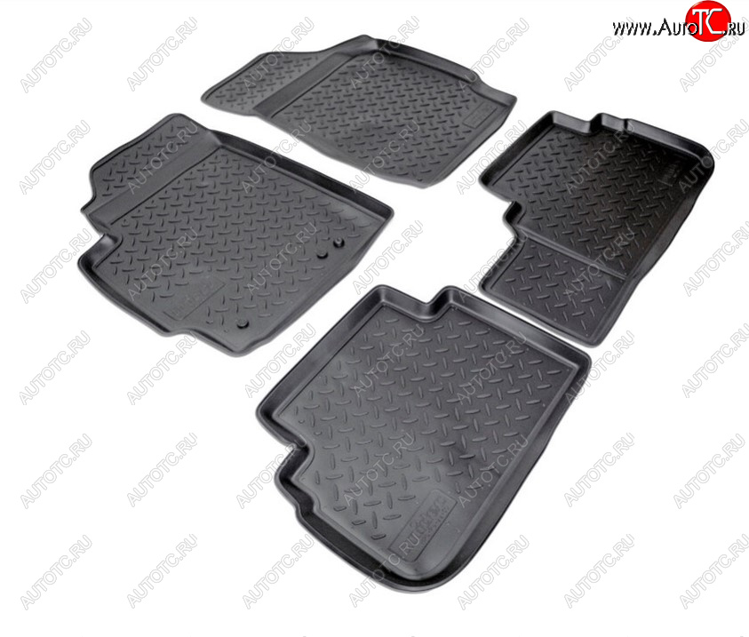 2 499 р. Комплект ковриков в салон Norplast Unidec Ford Escape 2 (2008-2012) (Цвет: черный)  с доставкой в г. Кемерово