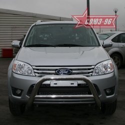 18 269 р. Защита переднего бампера Souz-96 (d76) Ford Escape 2 (2008-2012)  с доставкой в г. Кемерово. Увеличить фотографию 2