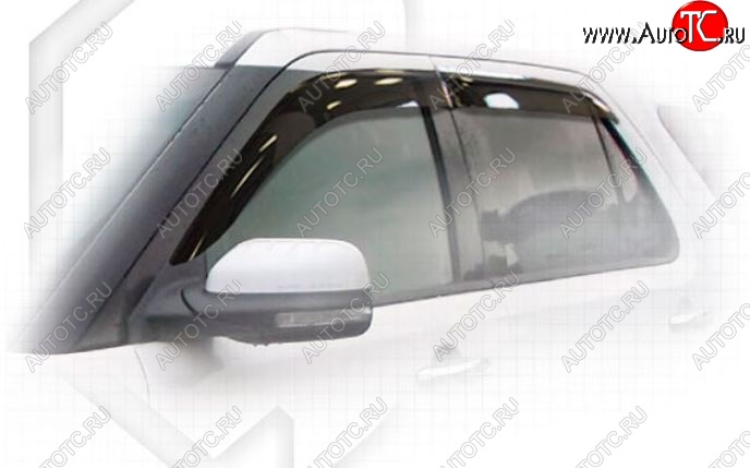 2 379 р. Дефлектора окон CA-Plastiс Ford Explorer U502 1-ый рестайлинг, 5 дв. (2015-2018) (Classic полупрозрачный, Без хром.молдинга)  с доставкой в г. Кемерово