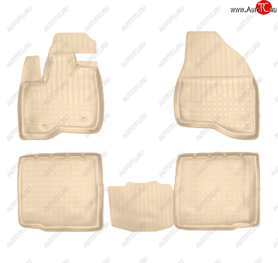 3 199 р. Коврики салона Norplast Unidec (5 мест)  Ford Explorer  U502 (2010-2018) дорестайлинг, 1-ый рестайлинг, 5 дв. (Цвет: бежевый)  с доставкой в г. Кемерово