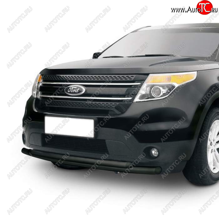 11 429 р. Двойная защита переднего бампера (d57+d57) Arbori Ford Explorer U502 2-ой рестайлинг, 5 дв. (2017-2019)  с доставкой в г. Кемерово