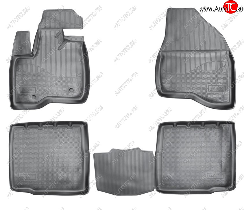 2 899 р. Комплект ковриков в салон Norplast Unidec (5 мест) Ford Explorer U502 1-ый рестайлинг, 5 дв. (2015-2018) (Цвет: черный)  с доставкой в г. Кемерово