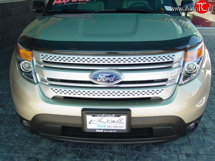 3 689 р. Дефлектор капота NovLine  Ford Explorer  U502 (2010-2016) дорестайлинг  с доставкой в г. Кемерово
