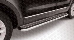 22 899 р. Широкая защита порогов Slitkoff (d57, с листом)  Ford Explorer  U502 (2010-2016) дорестайлинг  с доставкой в г. Кемерово. Увеличить фотографию 1