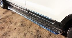 24 649 р. Широкая защита порогов SLITKOFF Ford Explorer U502 дорестайлинг (2010-2016)  с доставкой в г. Кемерово. Увеличить фотографию 3