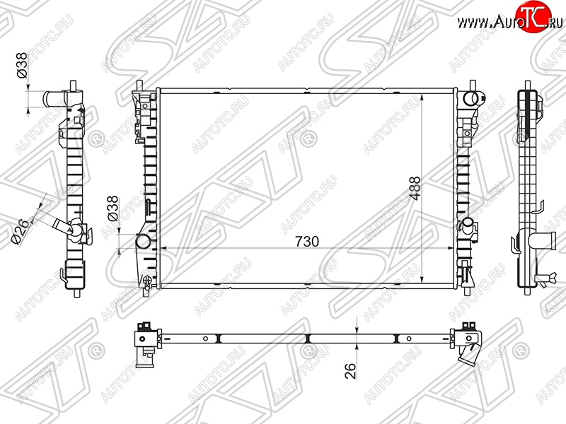 6 699 р. Радиатор двигателя SAT (пластинчатый, МКПП/АКПП) Ford Explorer U502 дорестайлинг (2010-2016) с доставкой в г. Кемерово Увеличить фотографию 1 6 699 р. Радиатор двигателя SAT (пластинчатый, МКПП/АКПП) Ford Explorer U502 дорестайлинг (2010-2016) с доставкой в г. Кемерово