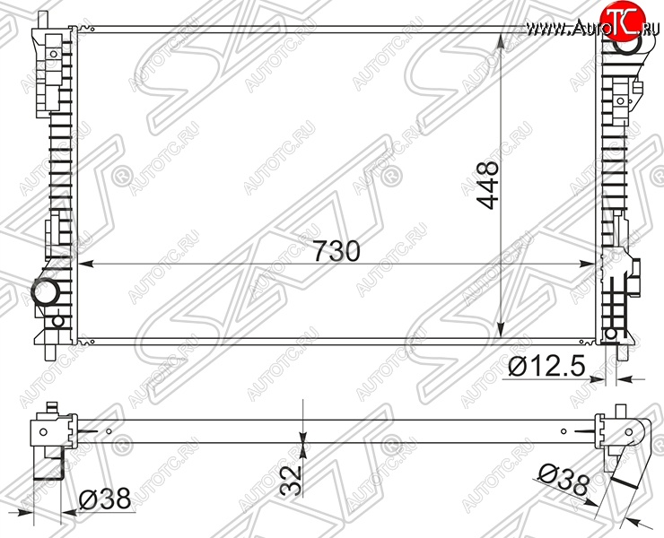 8 799 р. Радиатор двигателя SAT (пластинчатый, МКПП/АКПП) Ford Explorer U502 дорестайлинг (2010-2016) с доставкой в г. Кемерово Увеличить фотографию 1 8 799 р. Радиатор двигателя SAT (пластинчатый, МКПП/АКПП) Ford Explorer U502 дорестайлинг (2010-2016) с доставкой в г. Кемерово