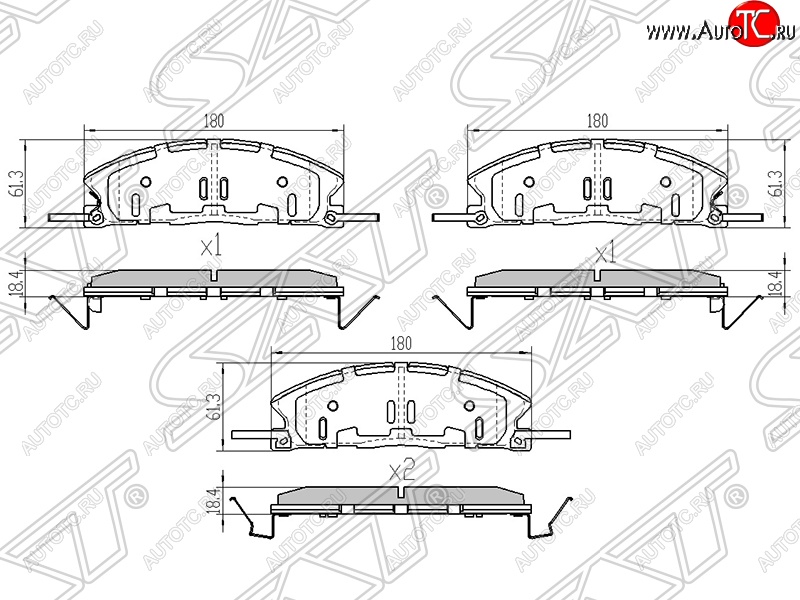 1 279 р. Колодки тормозные SAT (передние)  Ford Explorer  U502 (2010-2016) дорестайлинг  с доставкой в г. Кемерово