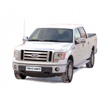 Порожки для ног Бумер (алюминий) Ford F 150  7 (2008-2014) дорестайлинг, рестайлинг