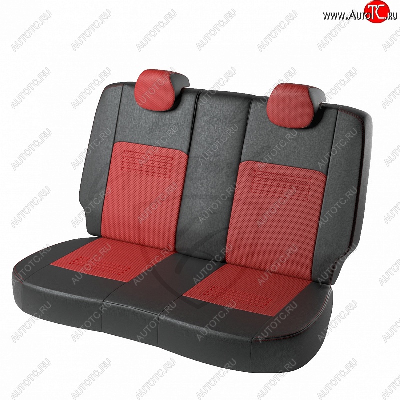 9 899 р. Чехлы для сидений Lord Autofashion Турин (экокожа)  Ford Fiesta  6 (2012-2019) хэтчбэк 5 дв. рестайлинг (Чёрный, вставка красная)  с доставкой в г. Кемерово