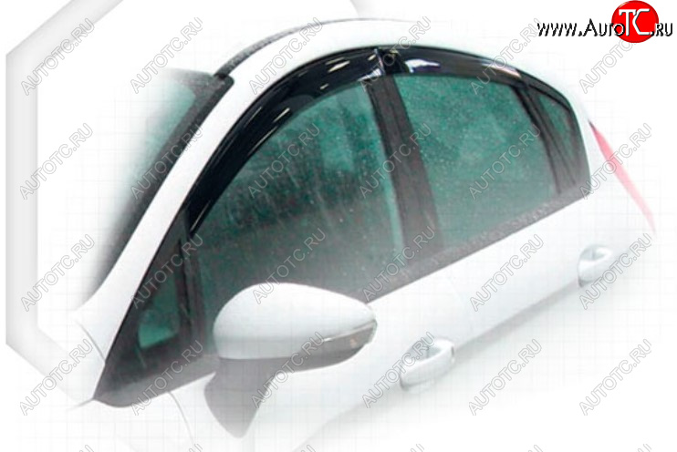 1 999 р. Дефлектора окон CA-Plastic Ford Fiesta B479 хэтчбэк 5 дв. (2017-2022) (Classic полупрозрачный, Без хром молдинга)  с доставкой в г. Кемерово