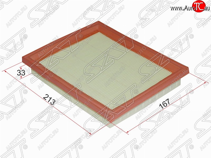 259 р. Фильтр воздушный двигателя SAT (213х167х33 mm)  Ford Fiesta  5 (2001-2008), Ford Fusion  1 (2002-2012), Mazda Demio  2 DY (2002-2007)  с доставкой в г. Кемерово