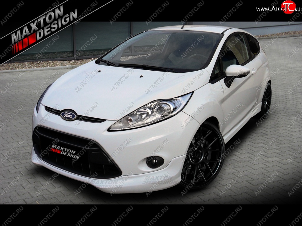 21 149 р. Накладка на передний бампер Maxton Ford Fiesta 6 хэтчбэк 3 дв. дорестайлинг (2008-2013)  с доставкой в г. Кемерово