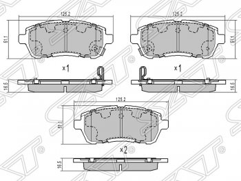 1 089 р. Колодки тормозные SAT (передние)  Ford Fiesta  6 (2008-2019), Mazda 2/Demio  DE (2007-2014), Toyota Tank (2016-2025)  с доставкой в г. Кемерово. Увеличить фотографию 1