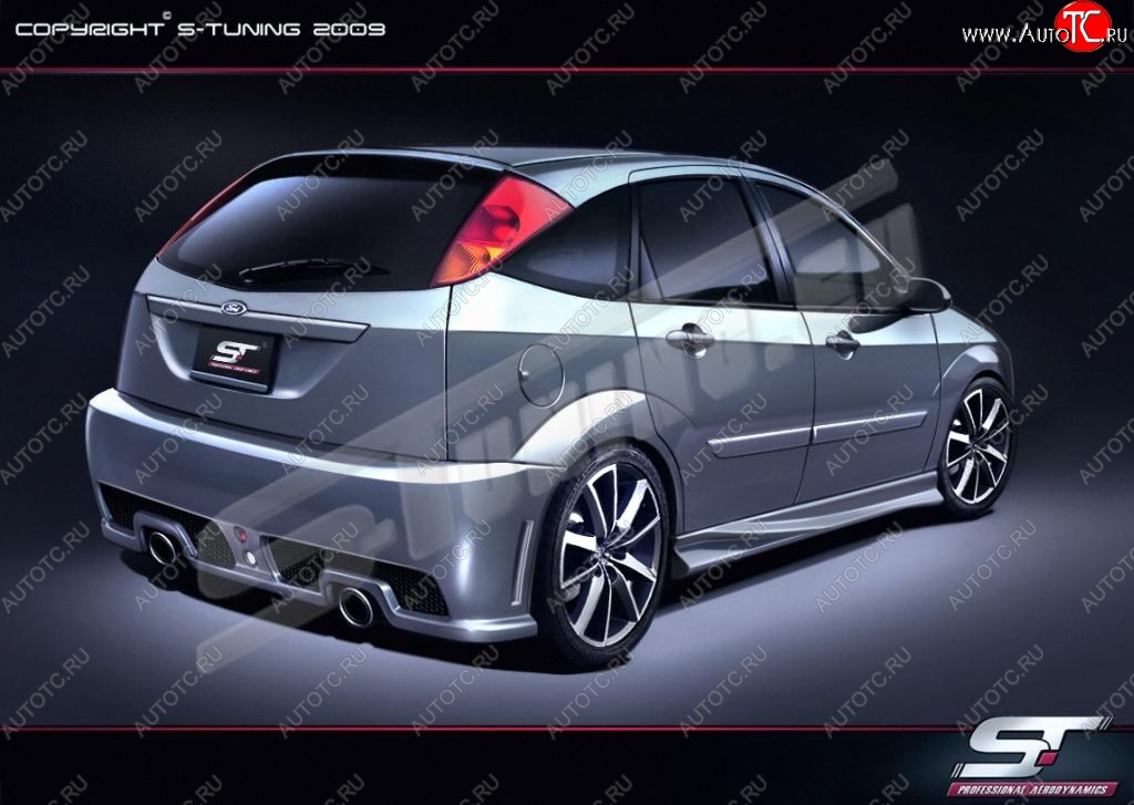 28 999 р. Задний бампер ST3 Ford Focus 1 хэтчбэк 3 дв. дорестайлинг (1998-2002)  с доставкой в г. Кемерово